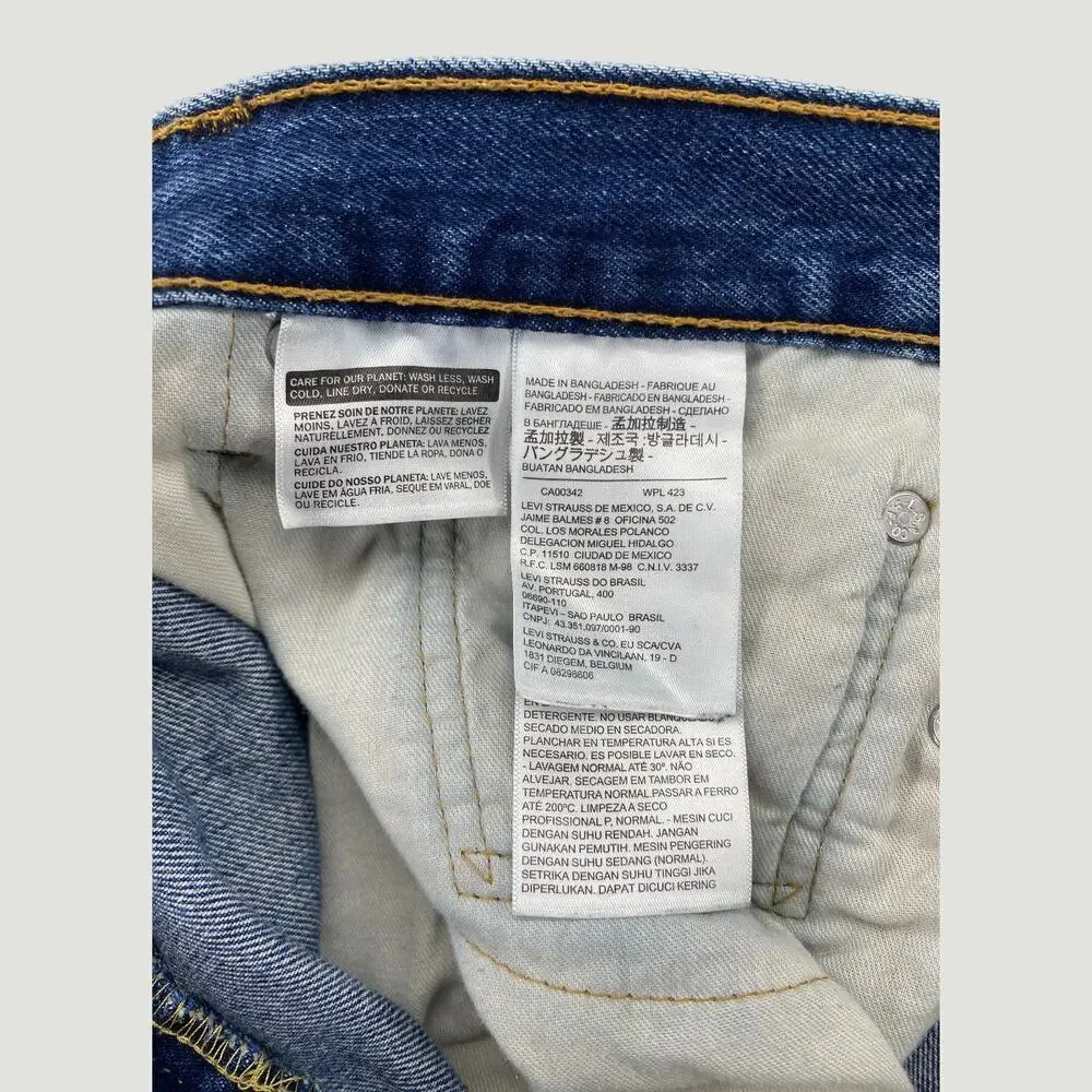 Levi’s 511 Cut Off Denim Shorts Distressed Raw Hem W40 Blue Jean Shorts